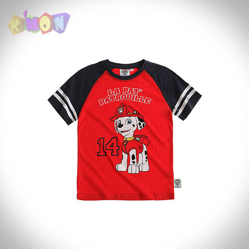 Camiseta manga corta roja de La Patrulla Canina  6 años