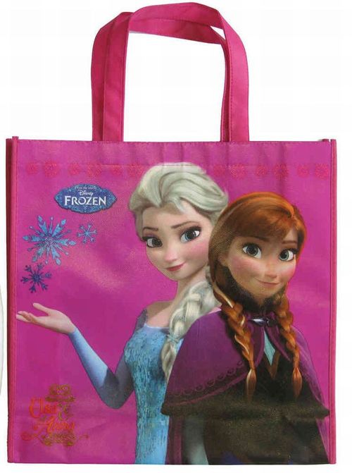 Bolsa rafia Frozen fucsia