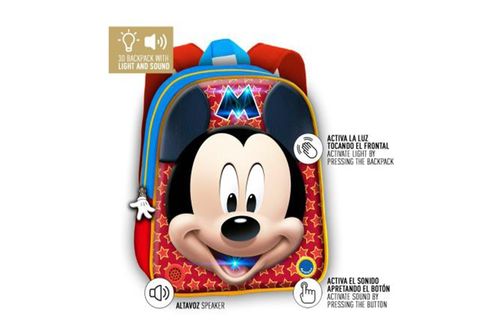 Mochila 3D relieve con luz y sonido Mickey