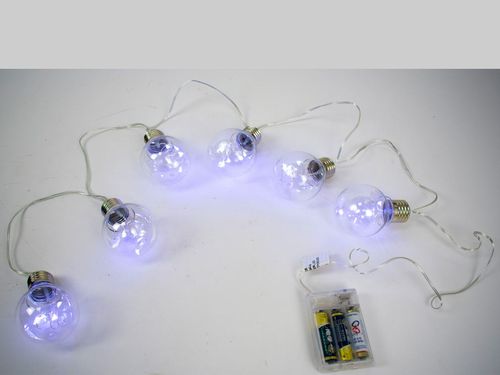 Guirnalda micro-led  6 bombillas blanco a pilas