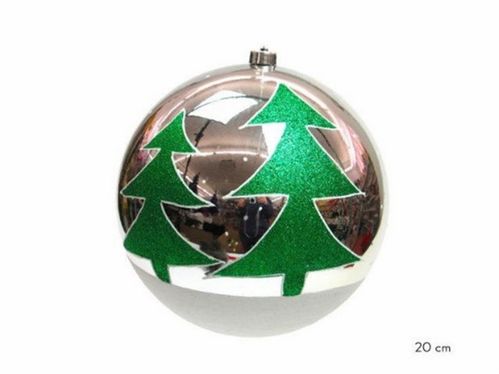 Bola Árbol de Navidad 20 cm Plata