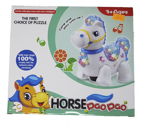 Caballo camina fantasía 22cm con luz y sonido