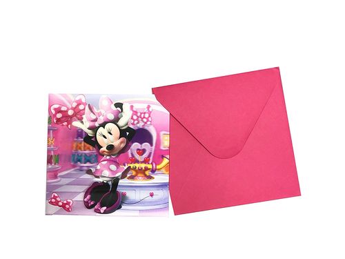 Tarjeta lenticular efecto 3D con stickers Minnie Mouse Disney