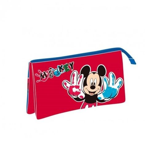 Estuche portatodo triple Mickey Mouse Disney  22 x 12 cm