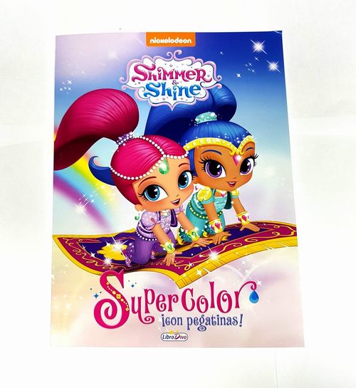 Libreta para colorear de Shimmer and Shine con pegatinas