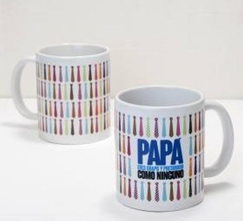 Taza de cerámica " Papa eres guapo y presumido como ninguno"