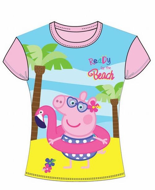 Camiseta manga corta de Peppa Pig rosa  6 años