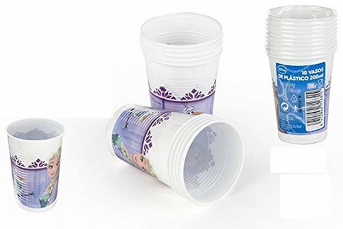 Pack de 10 vasos de plástico de Frozen