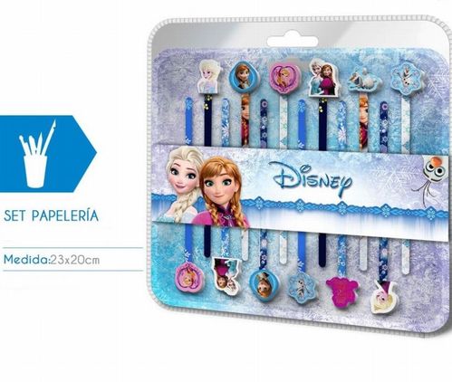 Set 12 lápices gomas Frozen