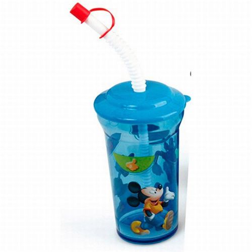 Vaso con cañita de Mickey Mouse