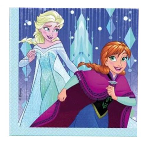 Pack 20 servilletas Frozen Elsa y Anna 33 cm