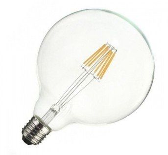 Bombilla vintage esférica G125 filamento led 6W E27