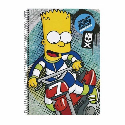 Libreta A4 80 hojas tapa dura Los Simpsons