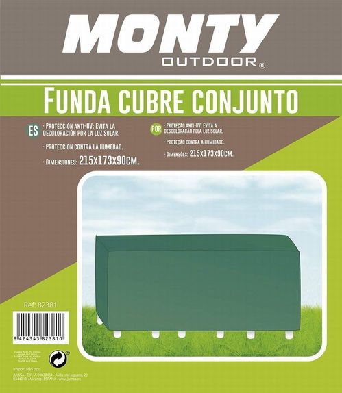 Funda comedor exterior rafia verde 215 x 173 x 90 cm