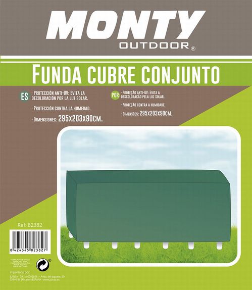 Funda comedor exterior rafia verde grande