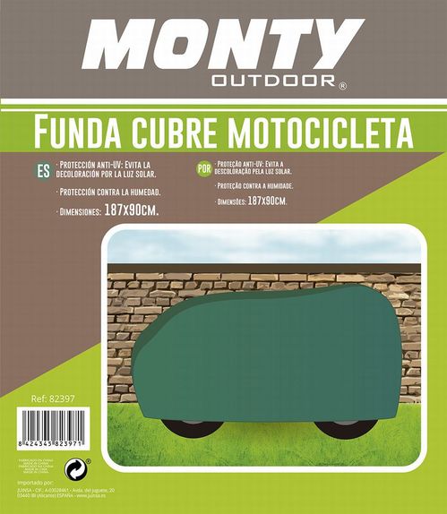 Funda moto rafia verde 187 x 90 cm