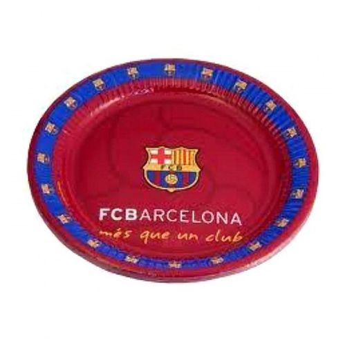 Pack 10 platos de cartón FC. Barcelona 23 cm