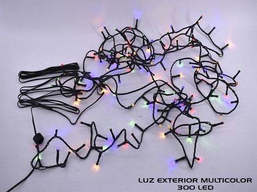 Guirnalda decorativa de Navidad con 300 leds multicolor exterior con funciones 5+15m