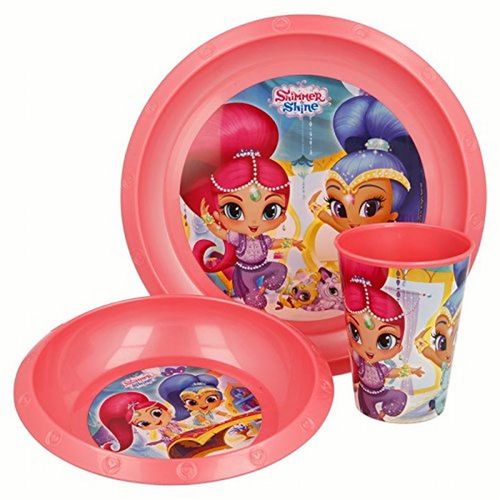 Set desayuno 3 piezas Easy Shimmer and Shine (Incluye: plato, cuenco y vaso).