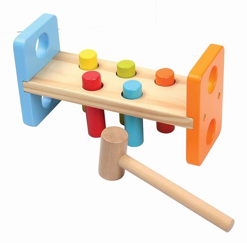 Juego infantil de martillo de madera