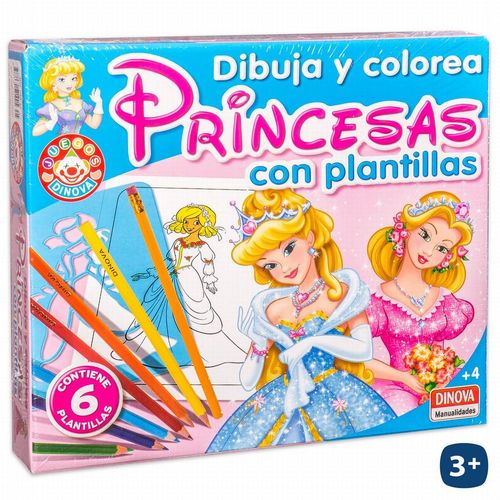 Juego de manualidades Princesas con plantillas