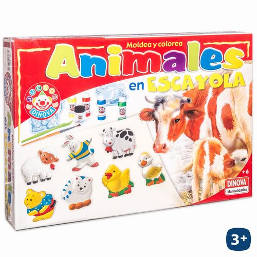 Juego de manualidades animales escayola