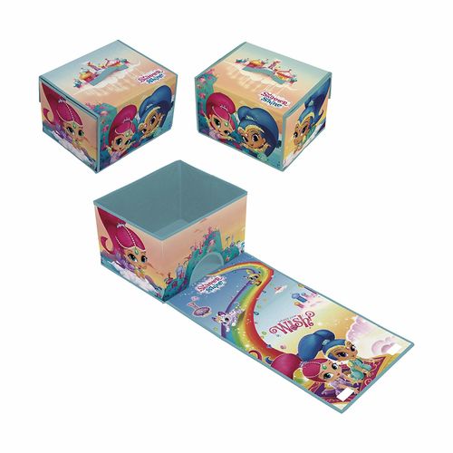 Caja almacenaje con tapiz Shimmer and Shine 38x31x25cm