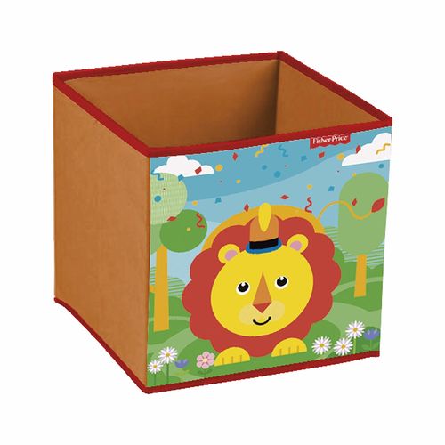 Cubo de almacenaje contenedor Fisher Price león 31x31cm