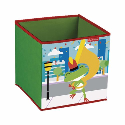 Cubo de almacenaje contenedor Fisher Price rana 31x31cm