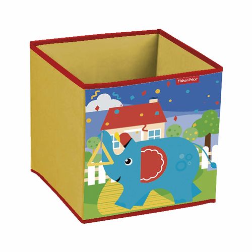 Cubo de almacenaje contenedor Fisher Price elefante31x31cm