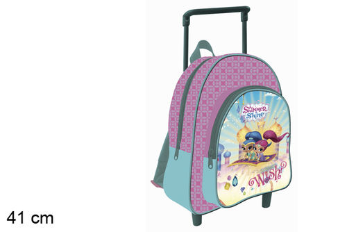 Shimmer and Shine 41cm Mochila Trolley, Color Rosa y Azul