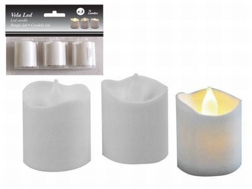 Juego de 3 velas led