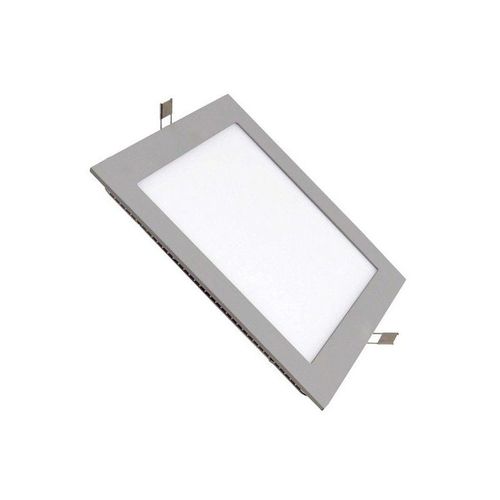 Downlight led empotrable marco plata cuadrado. 6W