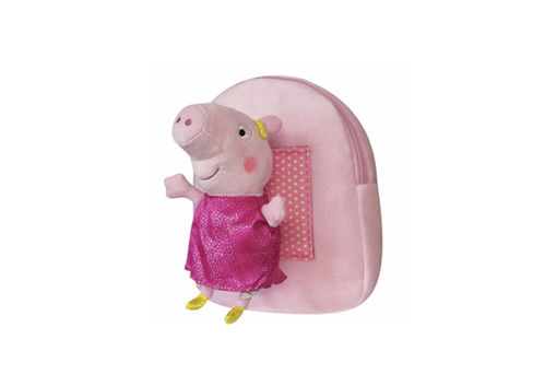 Mochila peppa con peluche