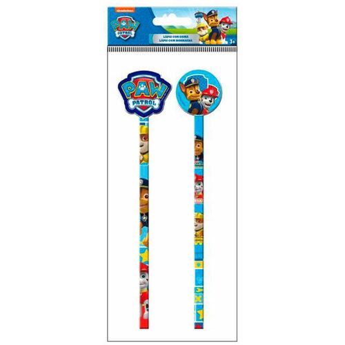 Set 2 lápices gomas La Patrulla Canina Paw Patrol