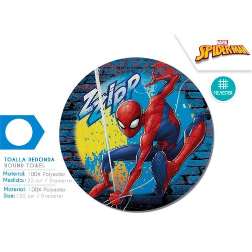 Toalla Redonda 120cm Spiderman