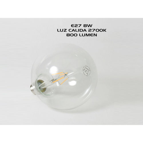 Bombilla Filamento E27 8w 2700k 800lumen Tipo Globo