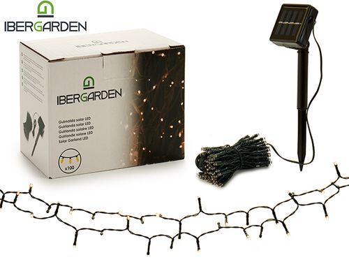 Guirnalda Solar 100 Leds Blancas