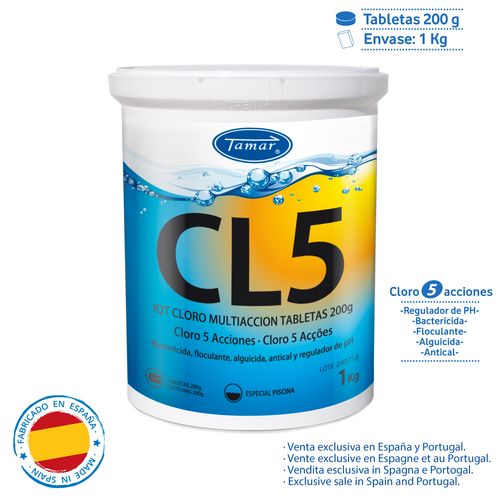 Cloro Tabletas 5 Funciones 200 GRS 1KG