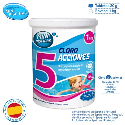 Cloro Tabletas 5 Func. 20GRS 1KG mini