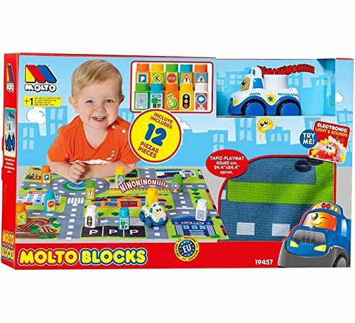 Set de bloques con tapiz y coches de Moltó