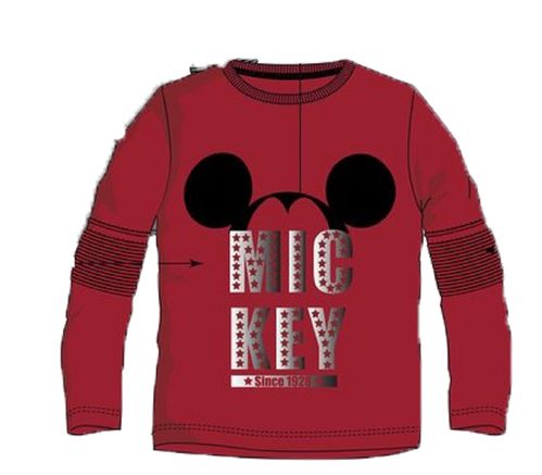 Camiseta manga larga roja Mickey Mouse