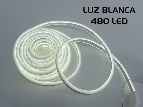 Guirnalda Navidad 480 LED Neon blanco frío fijo exterior 4m