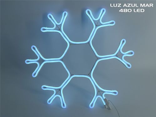 Copo Navidad 480 LED neon fijo azul mar exterior 50x50cm