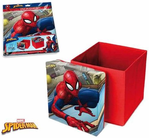 Taburete guardajuguetes de Spiderman 31 x 31 x 33 cm