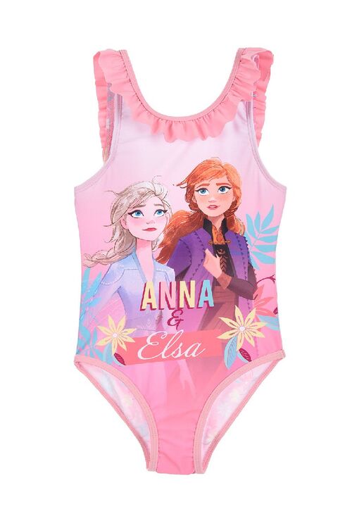 Bañador rosa niña Elsa y Anna Frozen 2