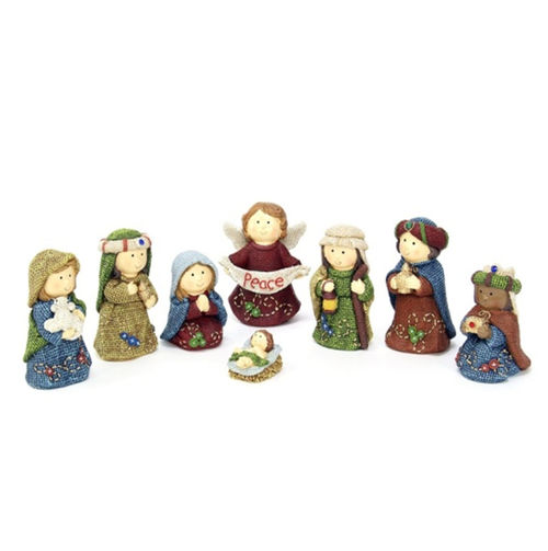 Belen Navidad Nacimiento 8 Piezas Poliresina 11,50 cm