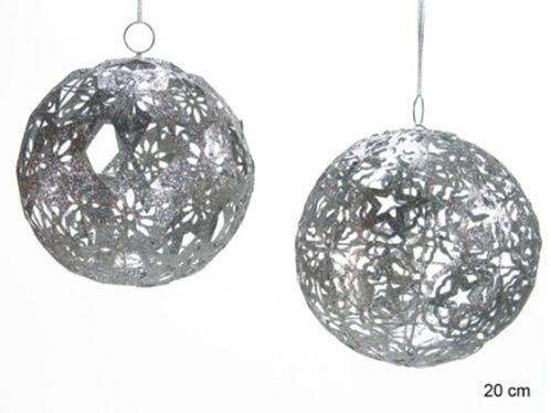 Bola Metal Decoración Navidad 20 cm