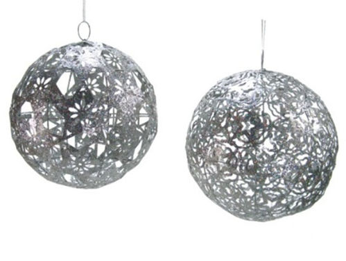 Bola Metal Decoración Navidad 15 cm