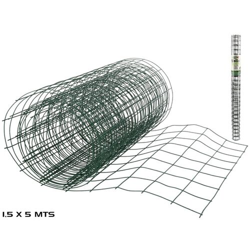 Valla jardín verde de plástico 1.5x5 metros
